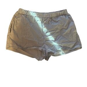 Women's Striped Blue and White Sleep Shorts